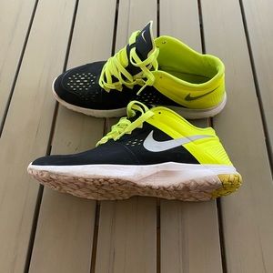NIKE athletic shoes, electric yellow/black GUC